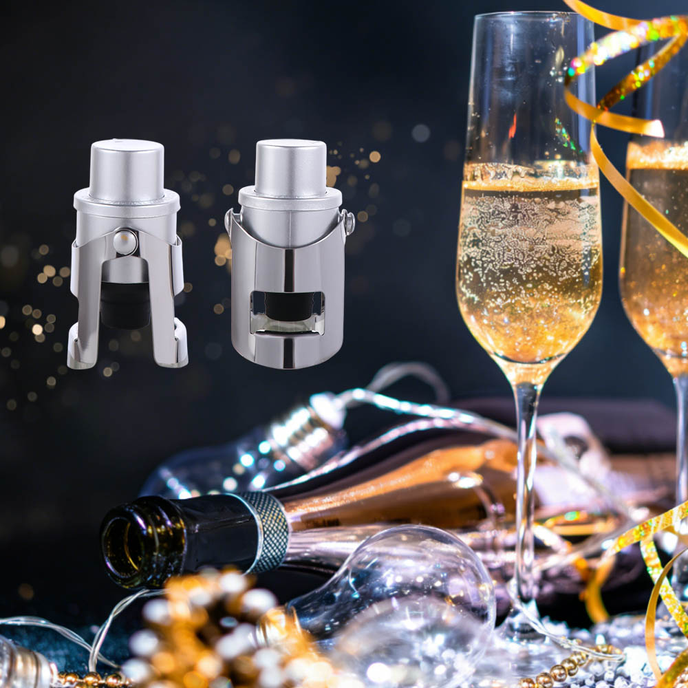 Wine Preservation Pump - 2개입 내장형 압력 펌프 진공 샴페인