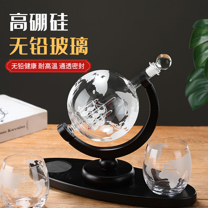 Decanter Globe Set - 글로브 스파클링 와인 유리 병 빈
