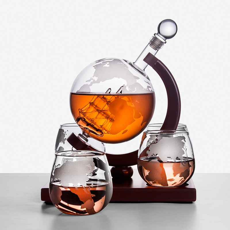 Decanter Globe Set - 글로브 디캔터 크리에이티브 유리 와인 병