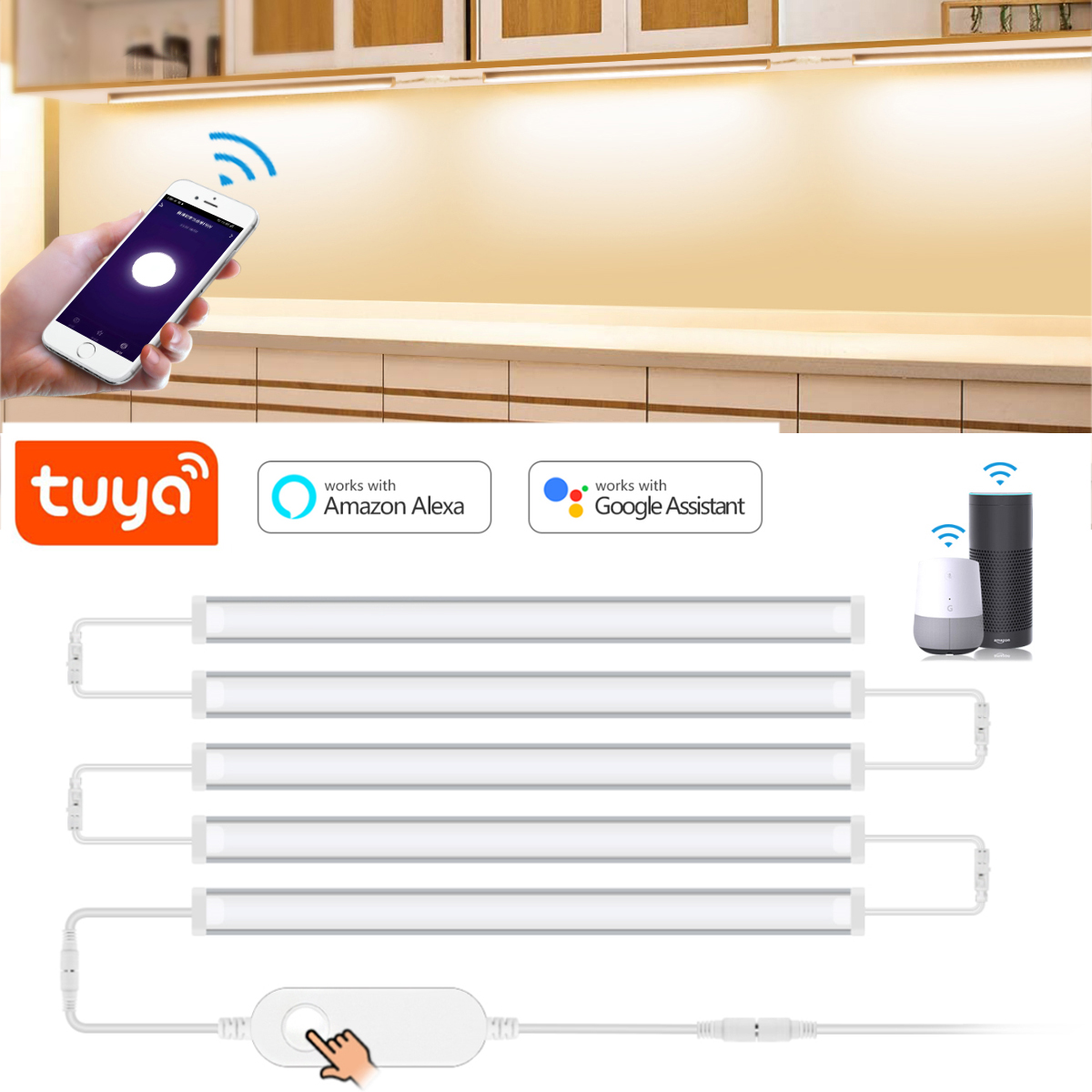 Home Bargains - 1-5 Pcs 주방 Tuya 스마트 LED