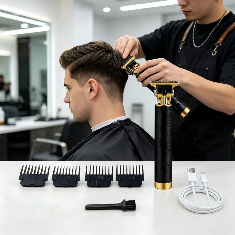 Home Barbershop - 텍스처드 무선 헤어 트리머 USB 충전식