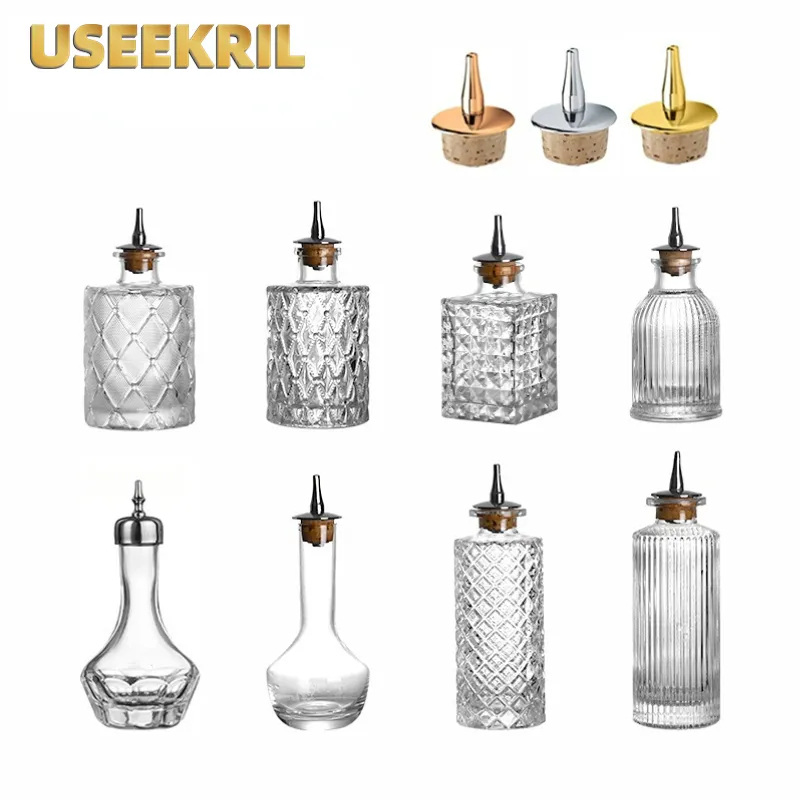 Bitters Bottle Set - 모자와 칵테일 Bitters 병 스테인레스 스틸