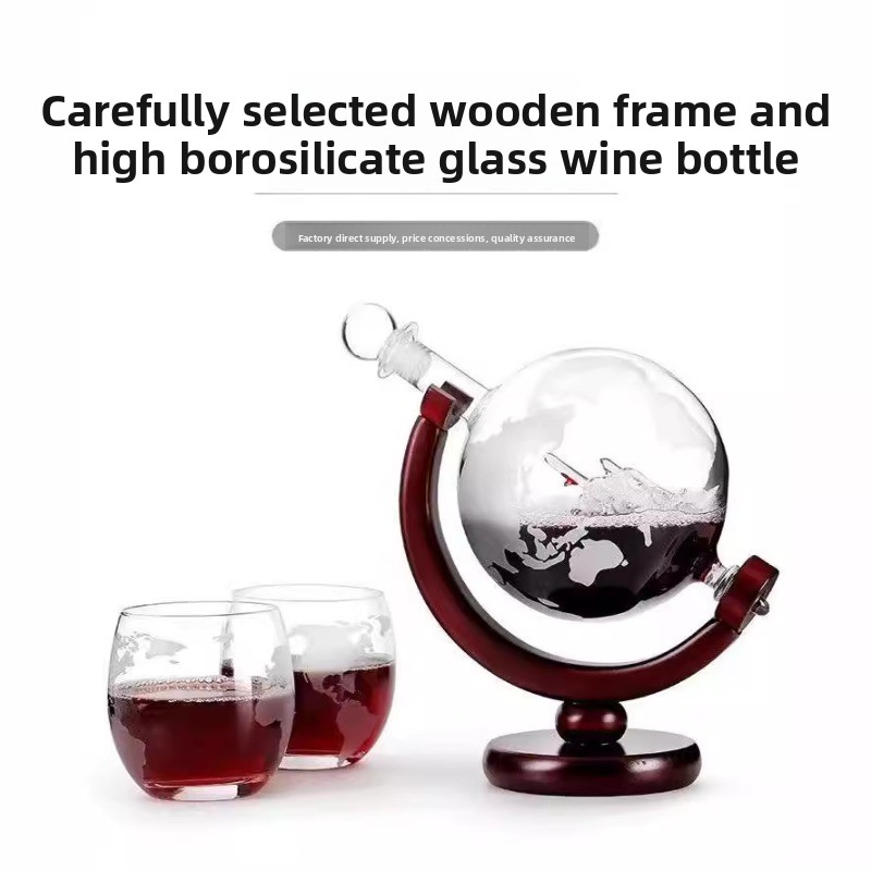 창의적인 지구본 디캔터 세트, 고급 나무 스탠드와 위스 - Decanter Globe Set 리뷰 및 가격