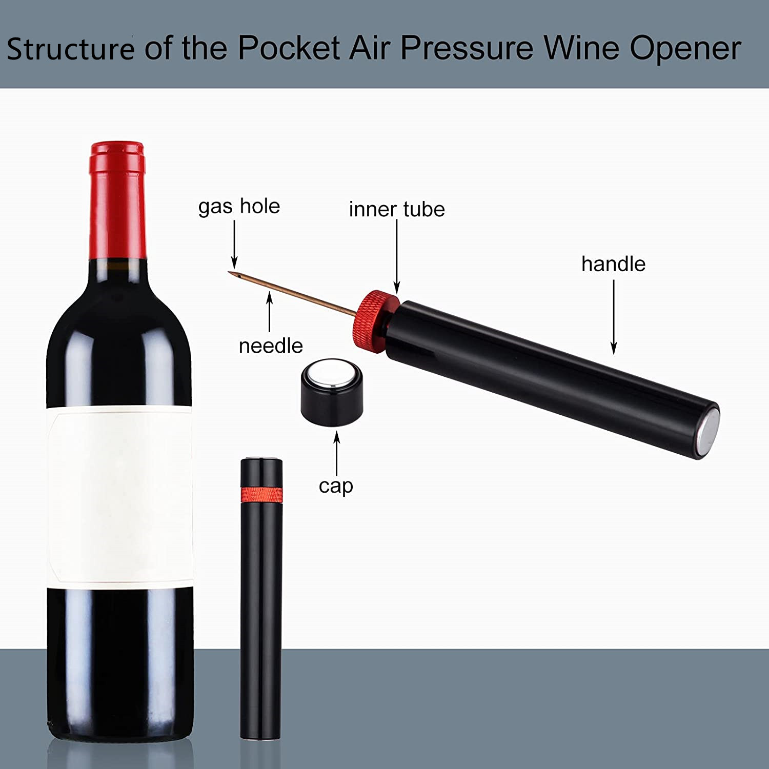 휴대용 와인 병따개, 공기 펌프 스테인레스 스틸 핀 항 - Wine Preservation Pump 리뷰 및 가격