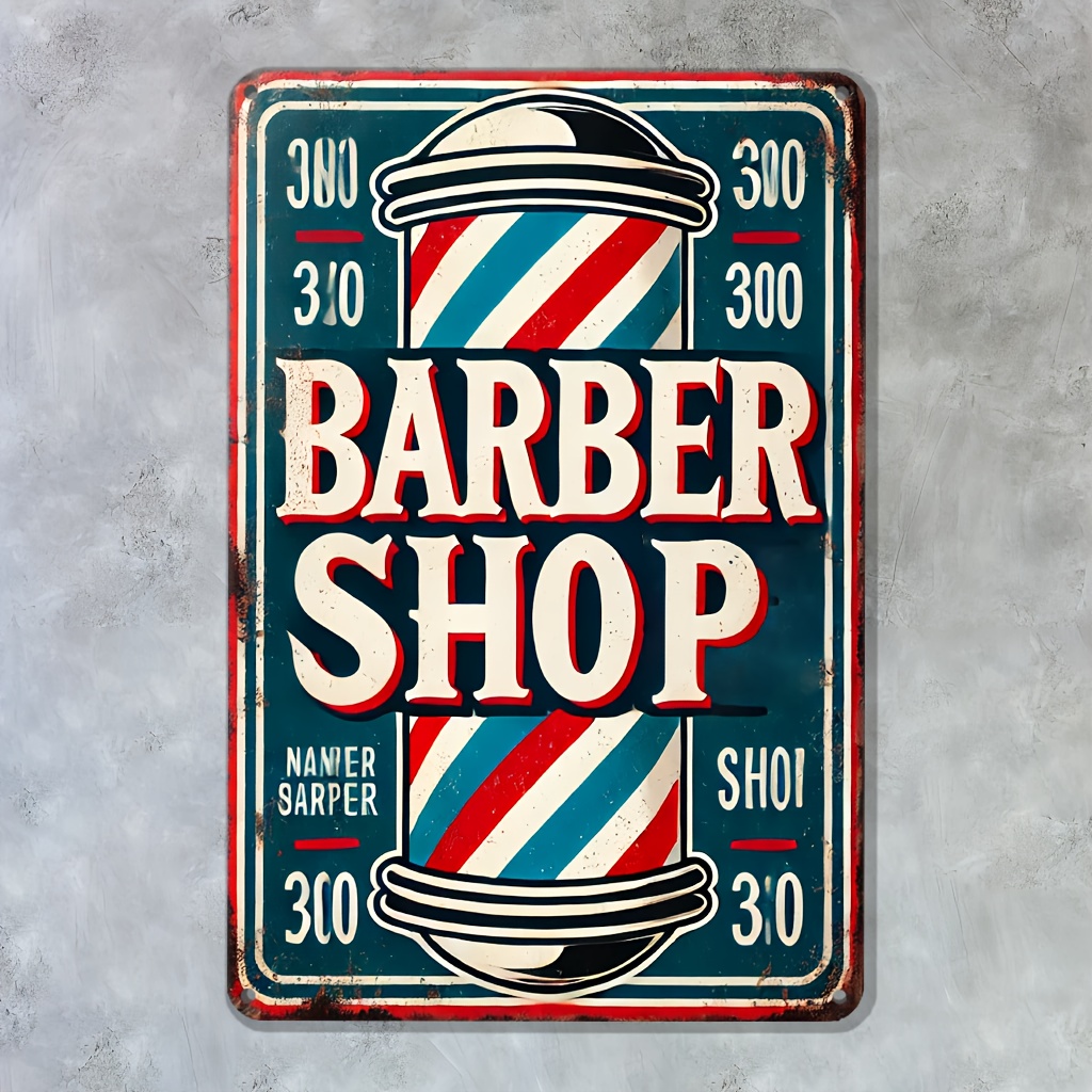 , 이발소 간판 금속 벽 장식 - 방 장식, 가정 장식 - Home Barbershop 리뷰 및 가격