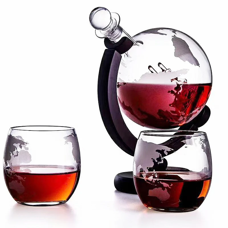 위스키 유리 세트 크리스탈 글로브 주류 Carafe 위 - Decanter Globe Set 리뷰 및 가격