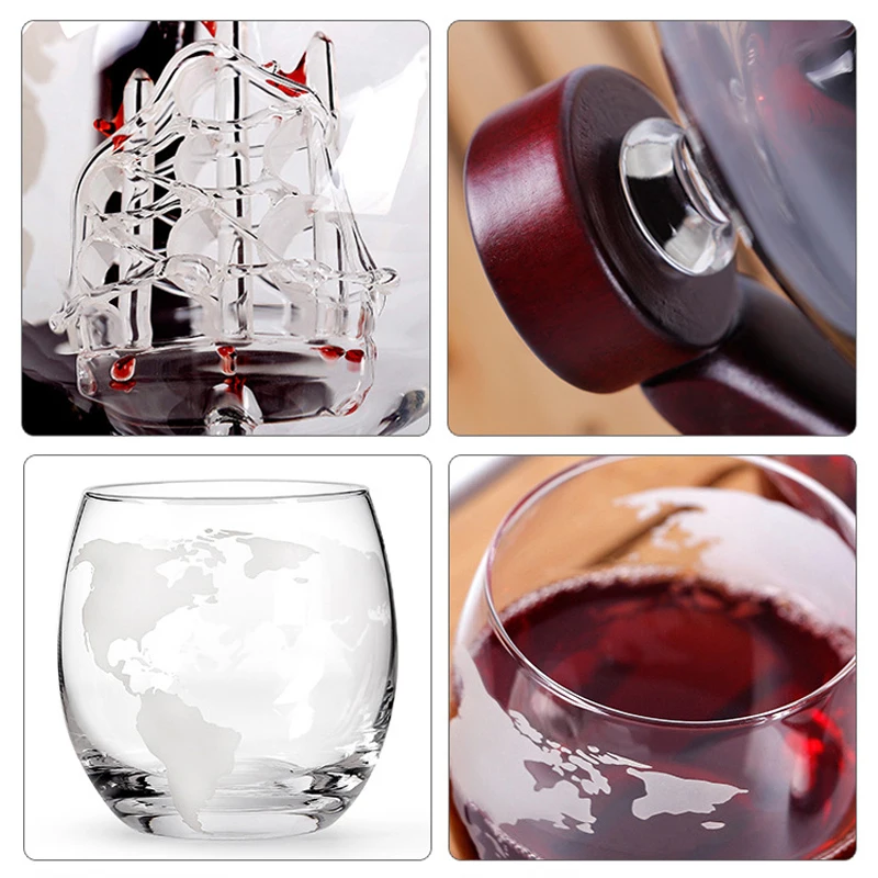 위스키 유리 세트 크리스탈 글로브 주류 Carafe 위 - Decanter Globe Set 리뷰 및 가격