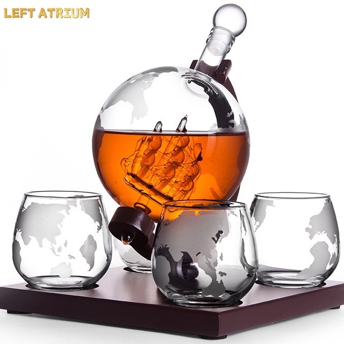 유리 글로브 모양 디캔터, 위스키 세트, 붕규산 유리  - Decanter Globe Set 리뷰 및 가격