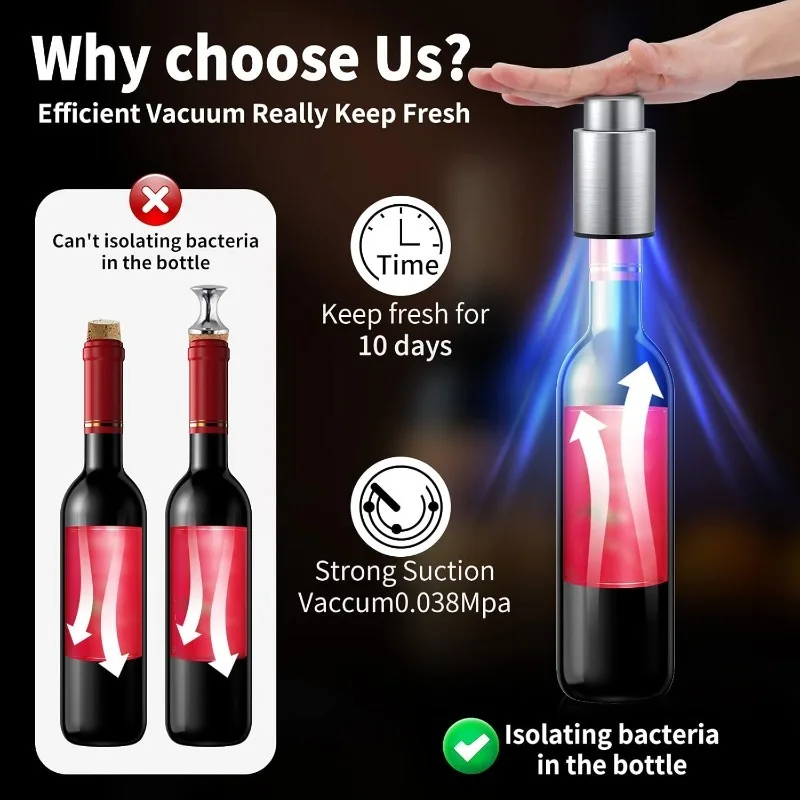 와인 병 마개 진공 와인 마개 스테인레스 스틸 와인 보 - Wine Preservation Pump 리뷰 및 가격