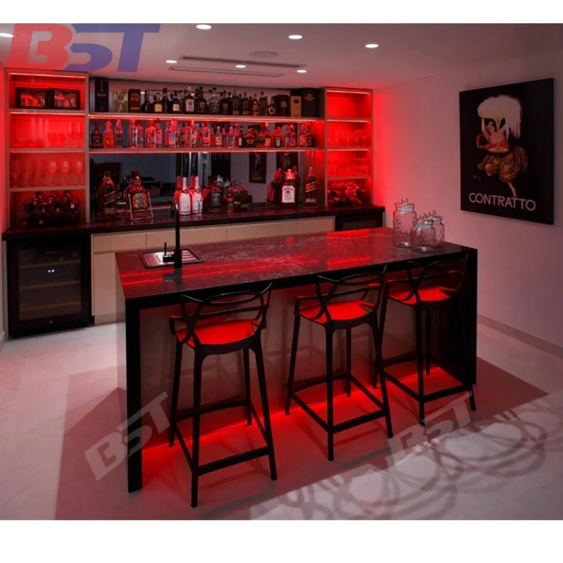 맞춤형 신규 인기 모던 주방 아일랜드 디자인 블랙 마블 - Home Bar And Counter 리뷰 및 가격