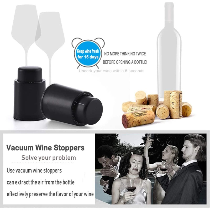 진공 와인 병 마개 밀폐 보관 진공 메모리 와인 스토퍼 - Wine Preservation Pump 리뷰 및 가격