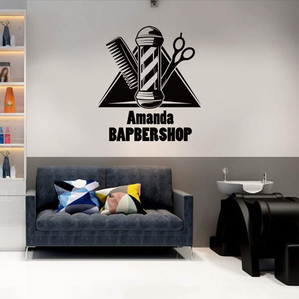1PC 핫세일 이발소 맞춤형 텍스트 벽 스티커 홈데코  - Home Barbershop 리뷰 및 가격